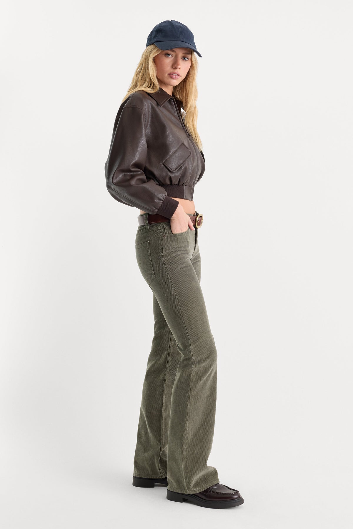 Luxury VINTAGE LOW RISE BOOTCUT CORDUROY PANT WASHED CYPRESS