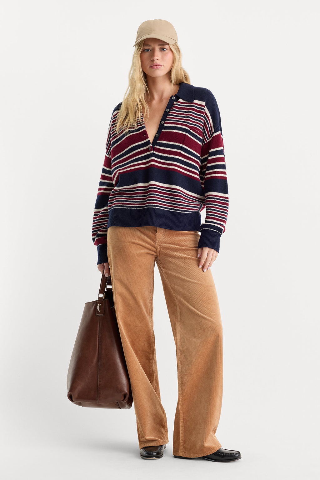 Luxury VINTAGE WIDE CORDUROY PANT CAFE CLAY