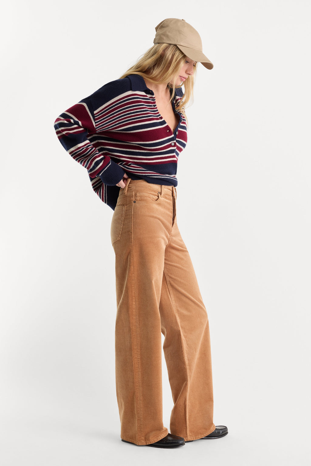 Luxury VINTAGE WIDE CORDUROY PANT CAFE CLAY