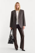 Luxury BETTER THAN LEATHER LOW RISE BOOTCUT PANT ESPRESSO