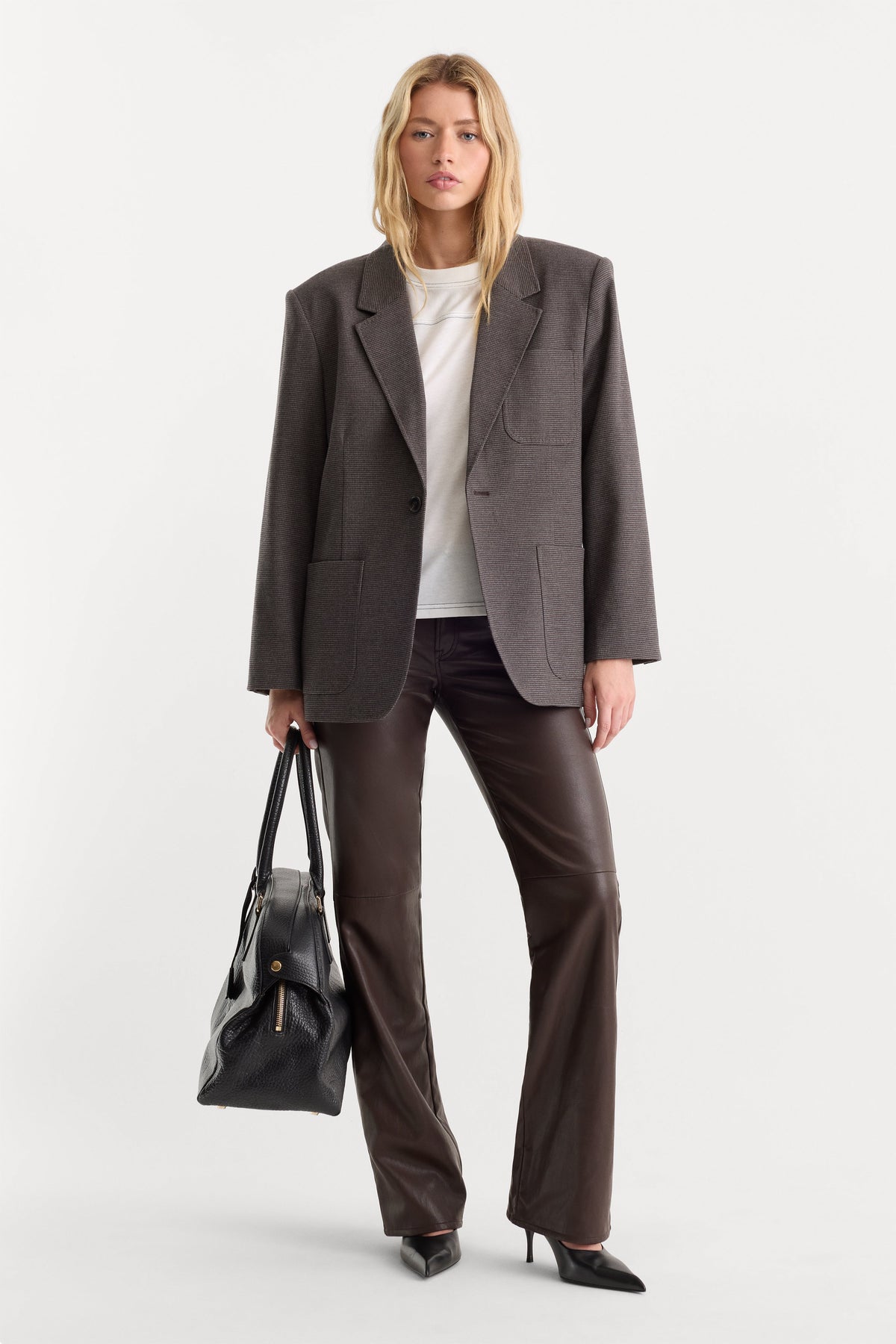 Luxury BETTER THAN LEATHER LOW RISE BOOTCUT PANT ESPRESSO