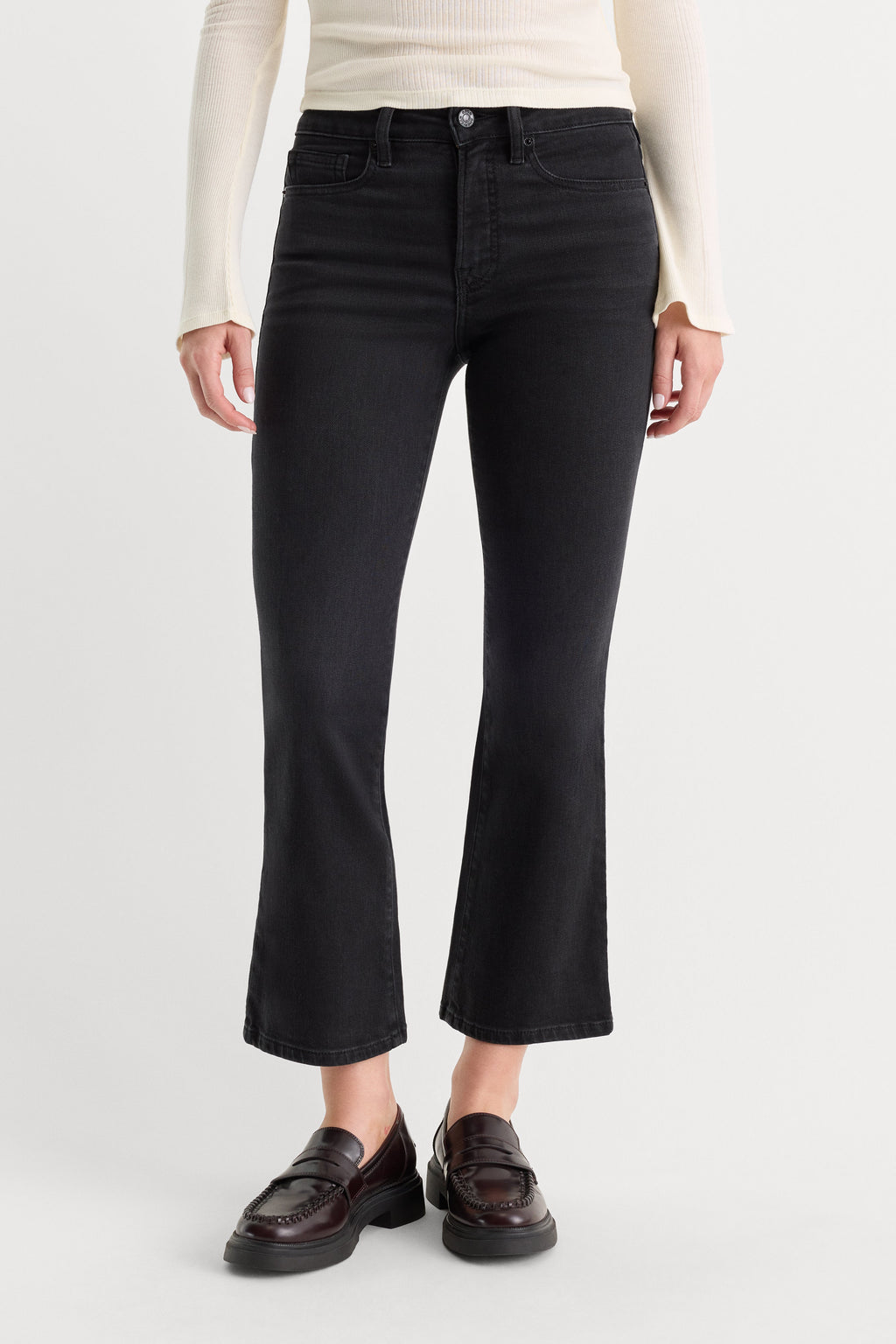 Luxury GOOD LEGS CROP MINI BOOT JEANS TYRE