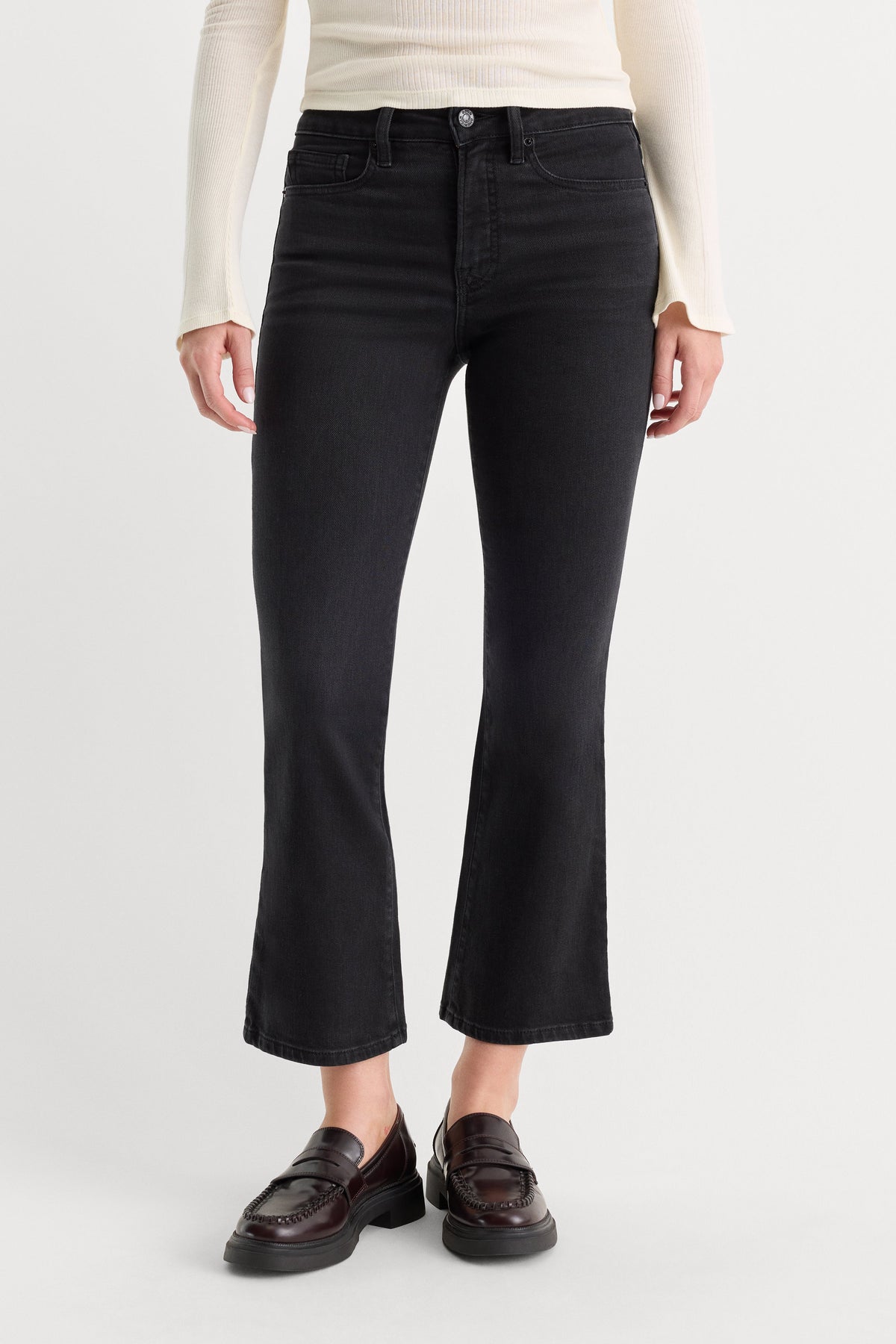 Luxury GOOD LEGS CROP MINI BOOT JEANS TYRE