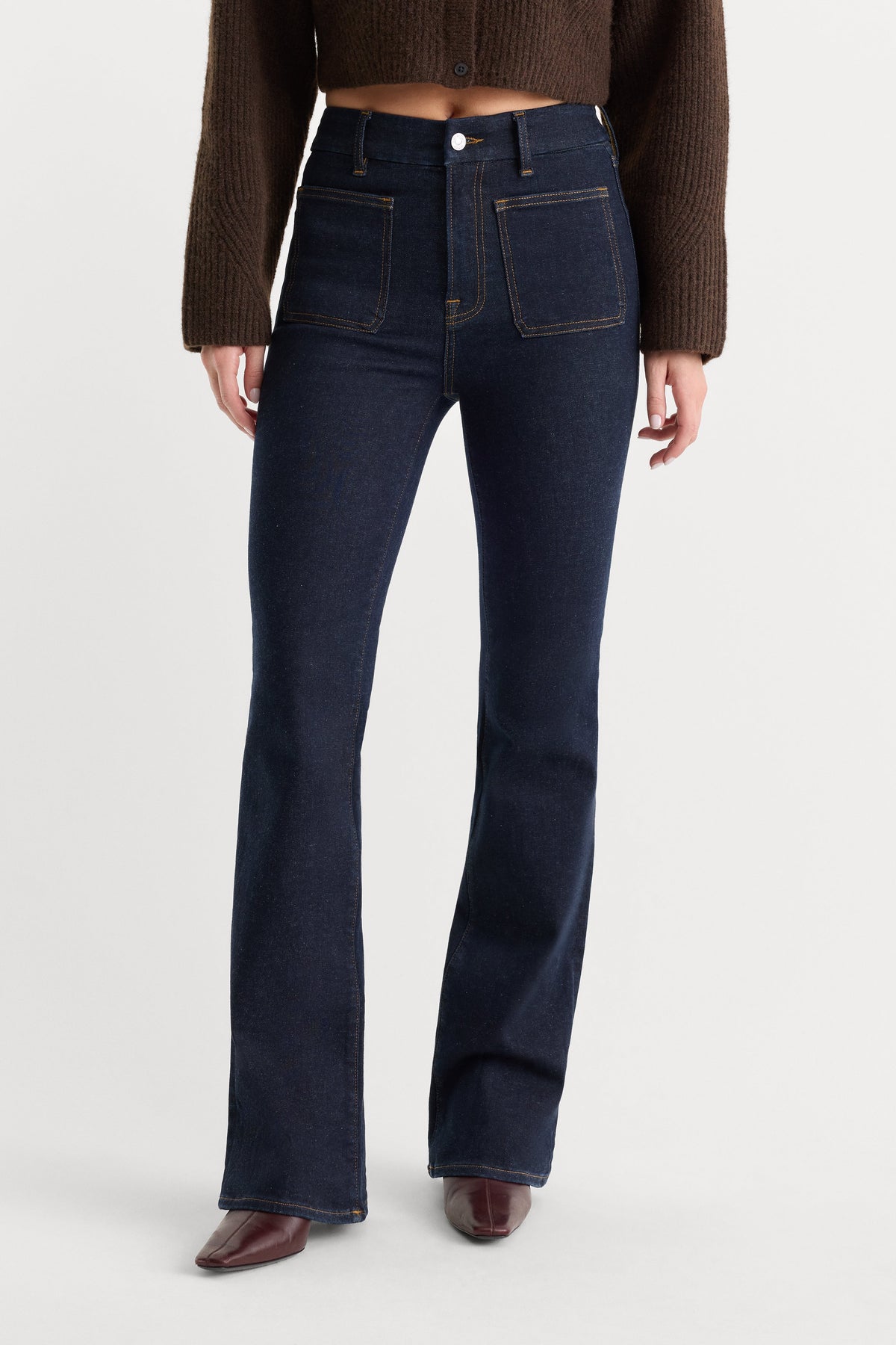 Luxury ALWAYS FITS PATCH POCKET GOOD CLASSIC BOOTCUT JEANS DENETHICBLUE04