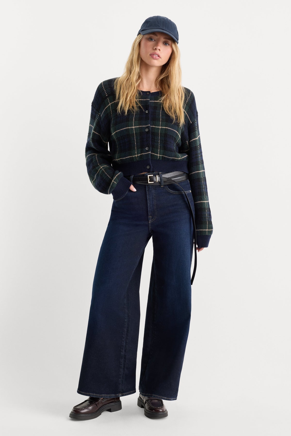 Luxury GOOD WAIST PALAZZO ANKLE JEANS RINSE