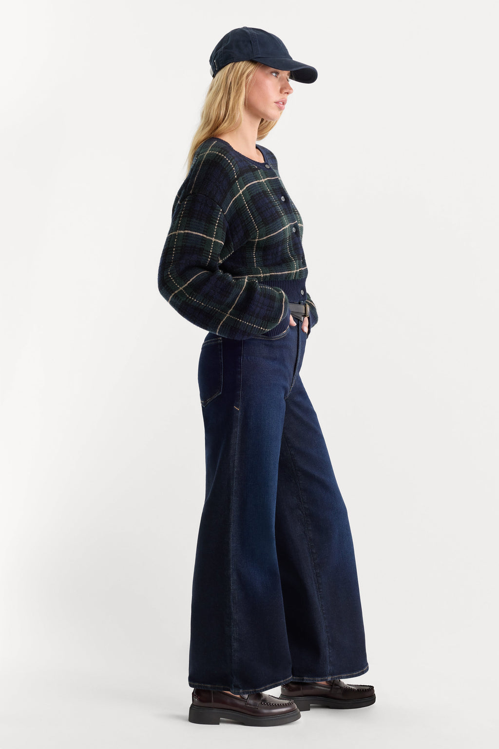 Luxury GOOD WAIST PALAZZO ANKLE JEANS RINSE