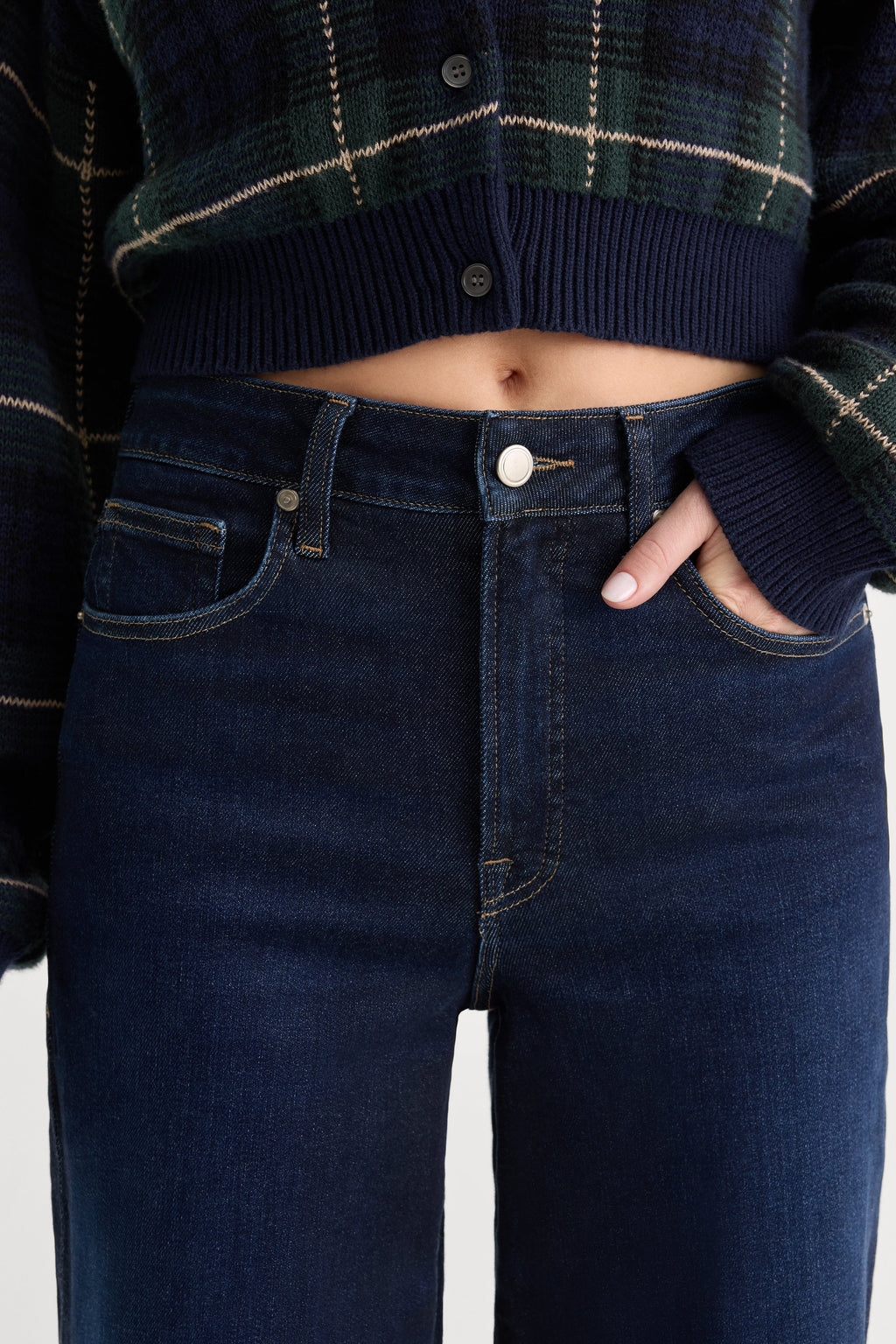 Luxury GOOD WAIST PALAZZO ANKLE JEANS RINSE