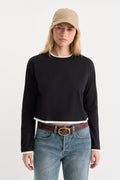 Luxury THE LONG SLEEVE LAYERED TEE BLACK
