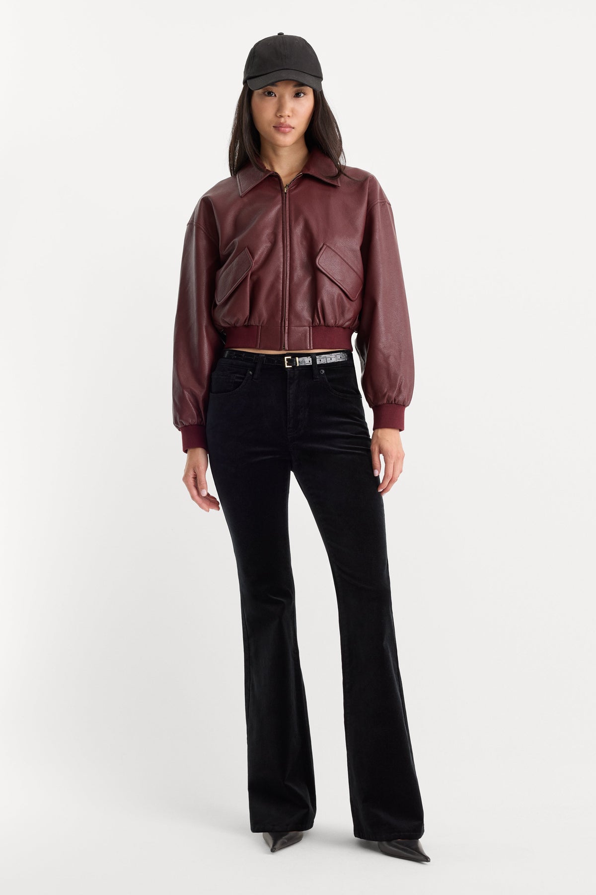 Luxury VELVET GOOD LEGS FLARE PANT BLACK