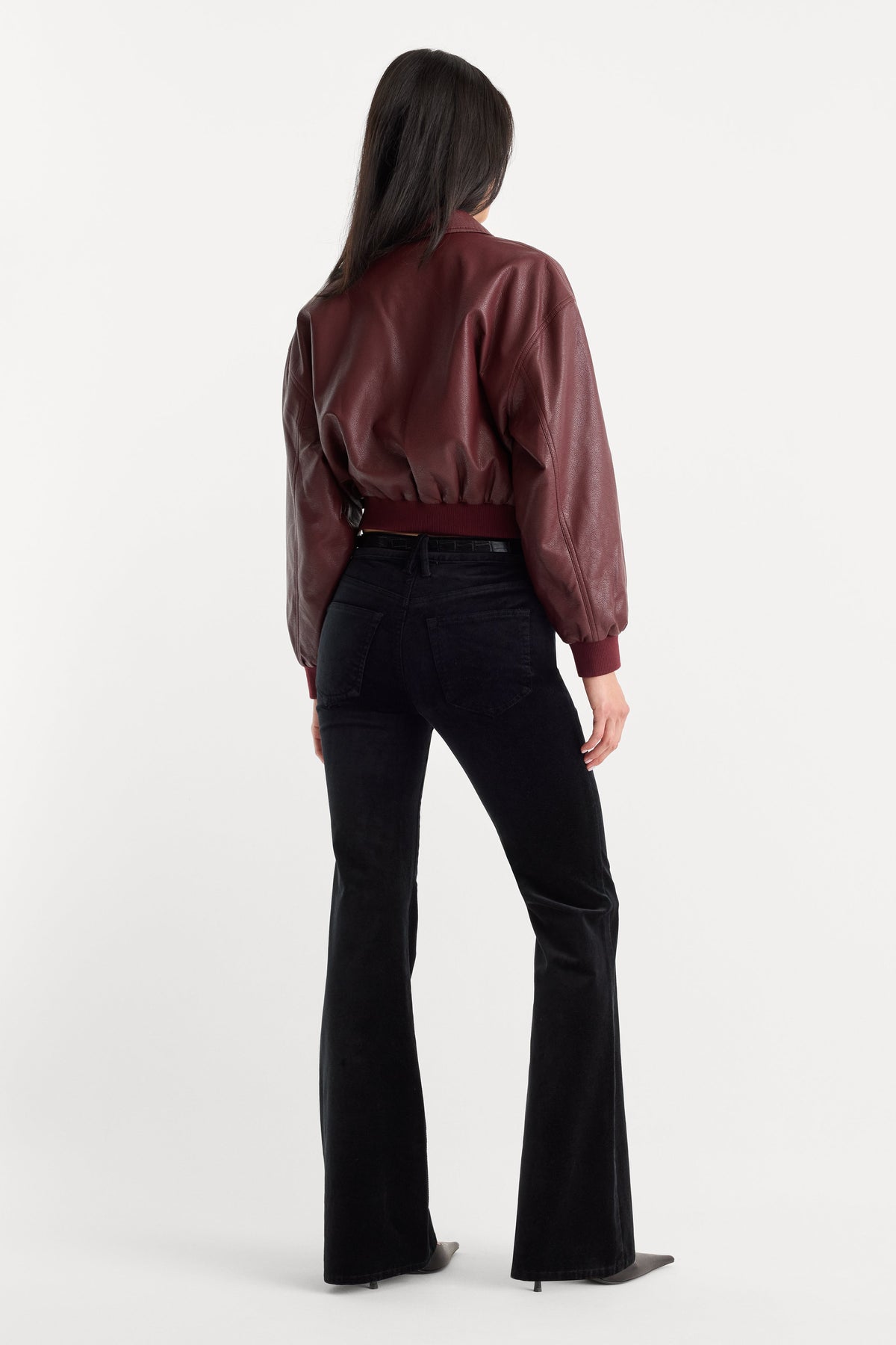 Luxury VELVET GOOD LEGS FLARE PANT BLACK