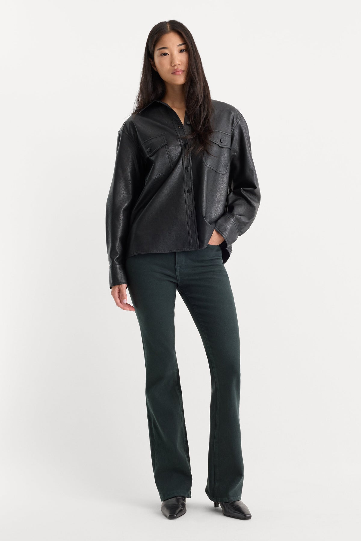 Luxury GOOD CLASSIC BOOTCUT JEANS FOREST GREEN