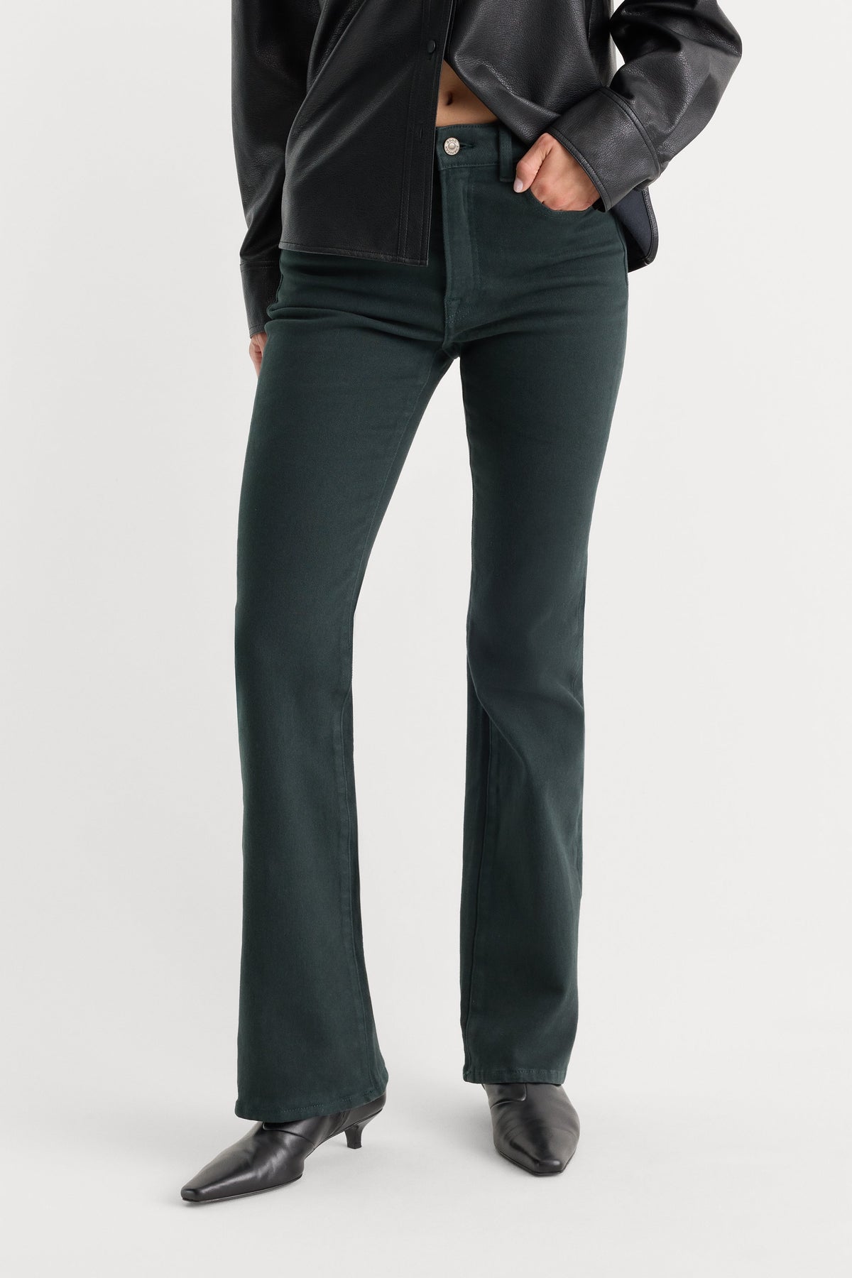 Luxury GOOD CLASSIC BOOTCUT JEANS FOREST GREEN