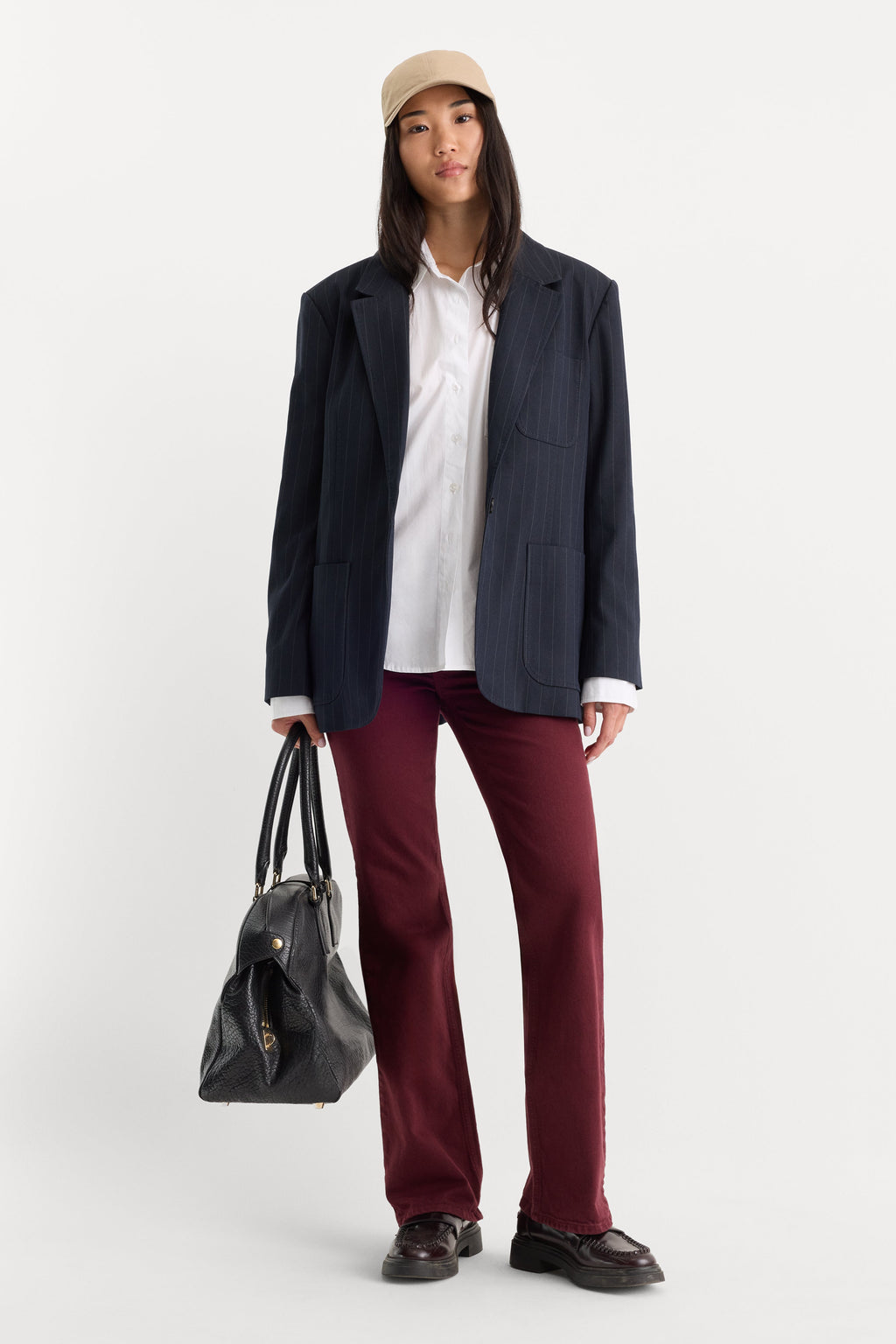 Luxury VINTAGE LOW RISE BOOTCUT JEANS BERRY NOIR
