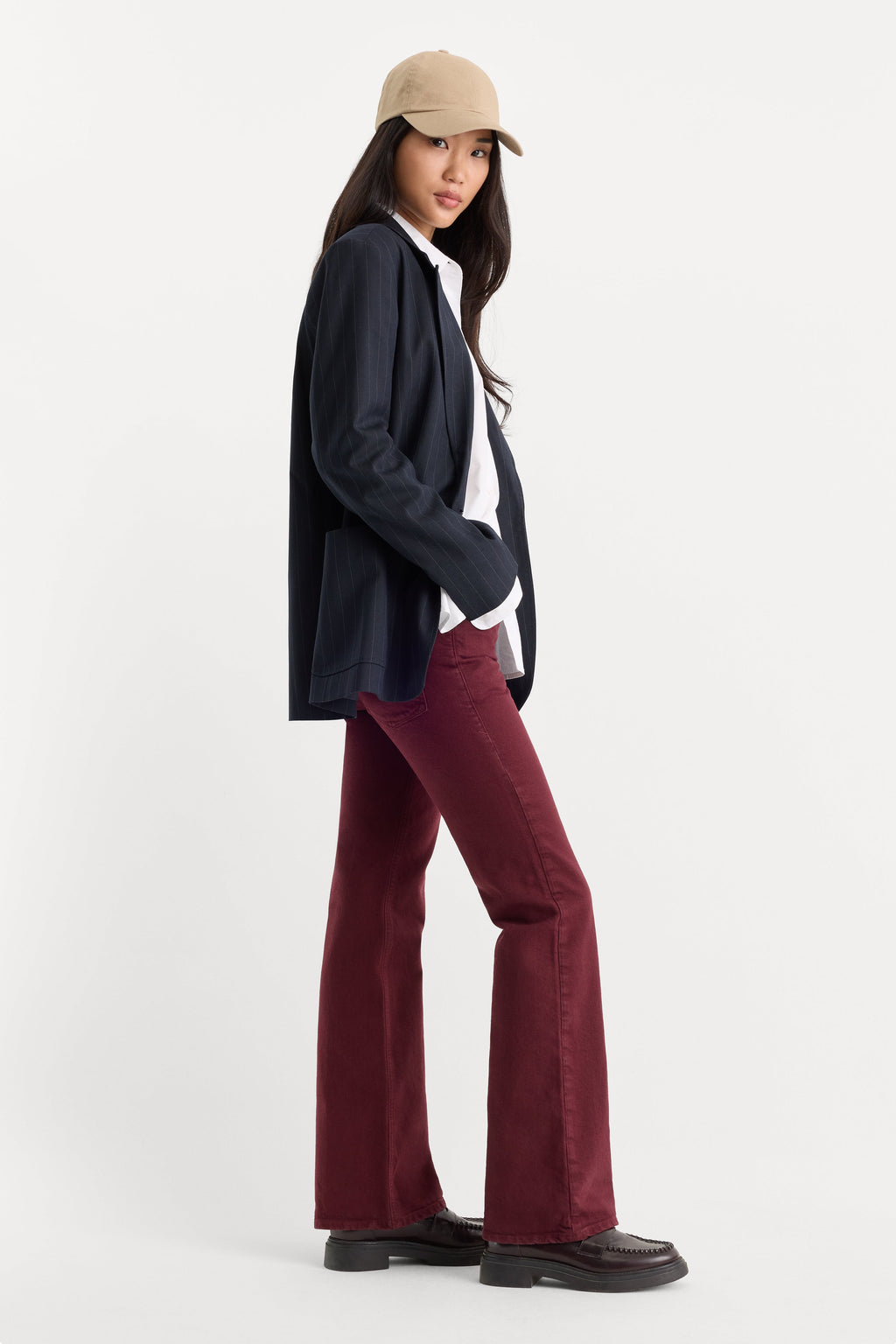 Luxury VINTAGE LOW RISE BOOTCUT JEANS BERRY NOIR