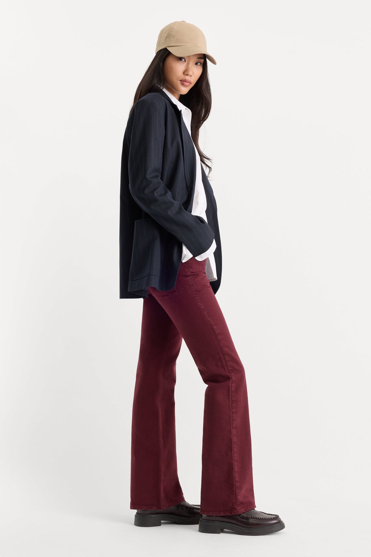 Luxury VINTAGE LOW RISE BOOTCUT JEANS BERRY NOIR