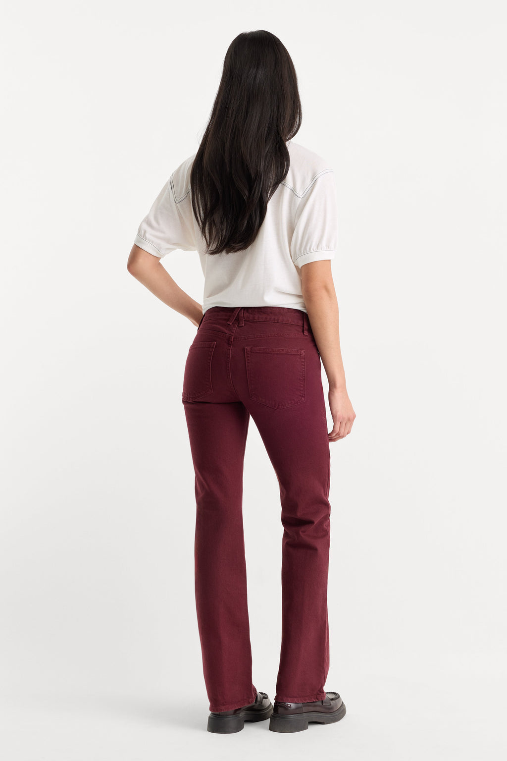 Luxury VINTAGE LOW RISE BOOTCUT JEANS BERRY NOIR