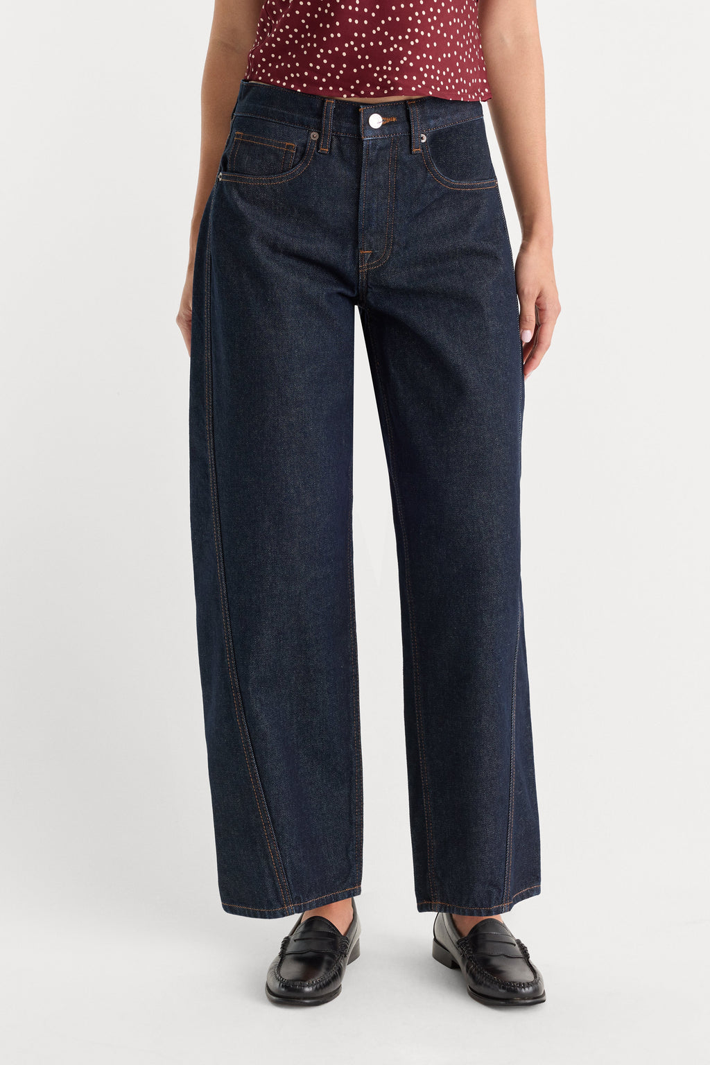 Luxury VINTAGE BARREL ANKLE JEANS RINSE