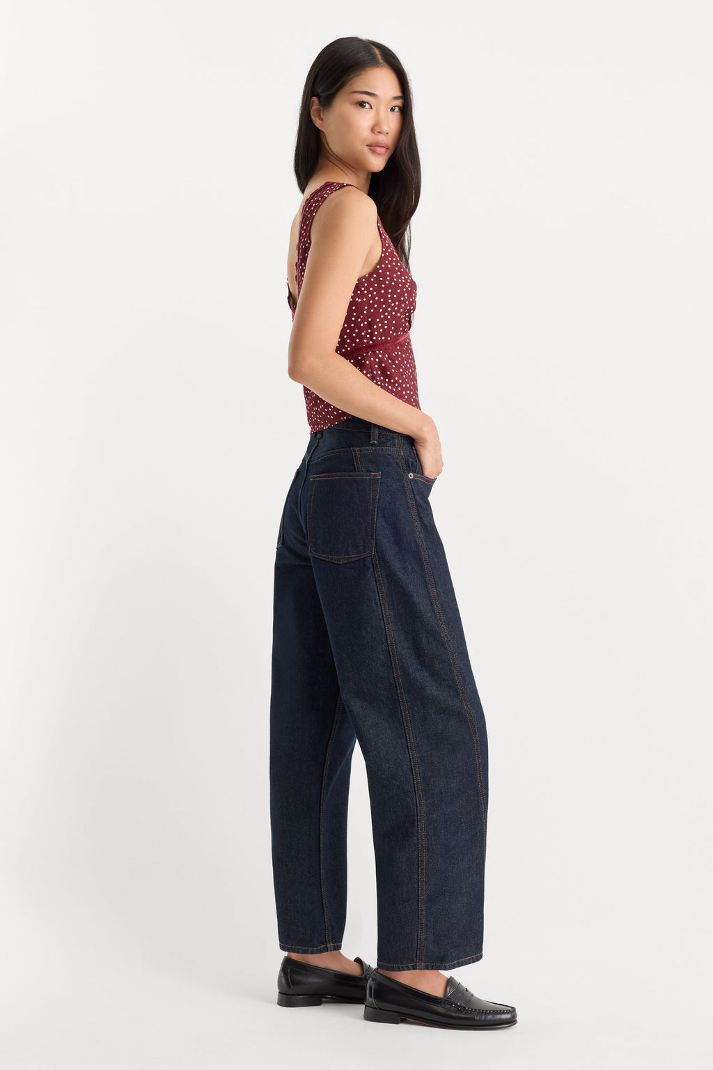 Luxury VINTAGE BARREL ANKLE JEANS RINSE