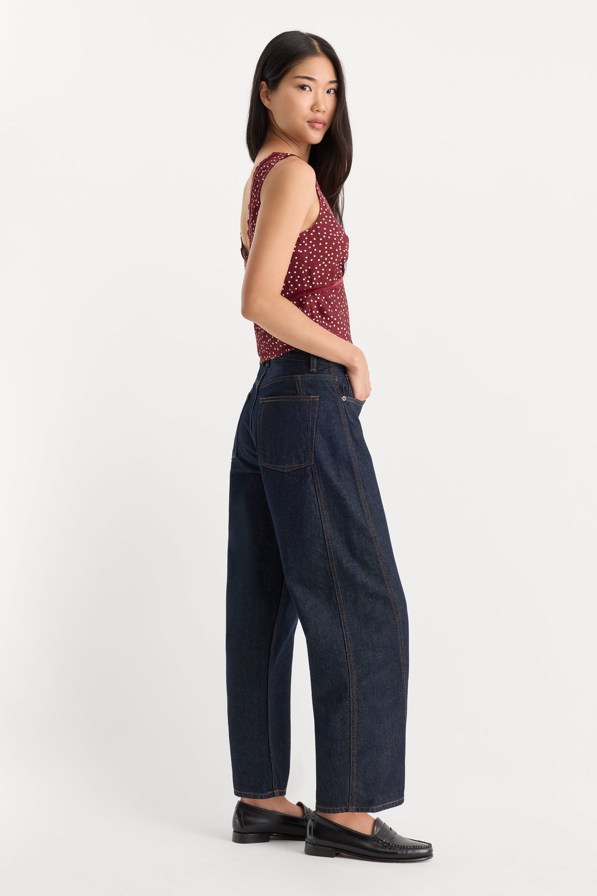 Luxury VINTAGE BARREL ANKLE JEANS RINSE