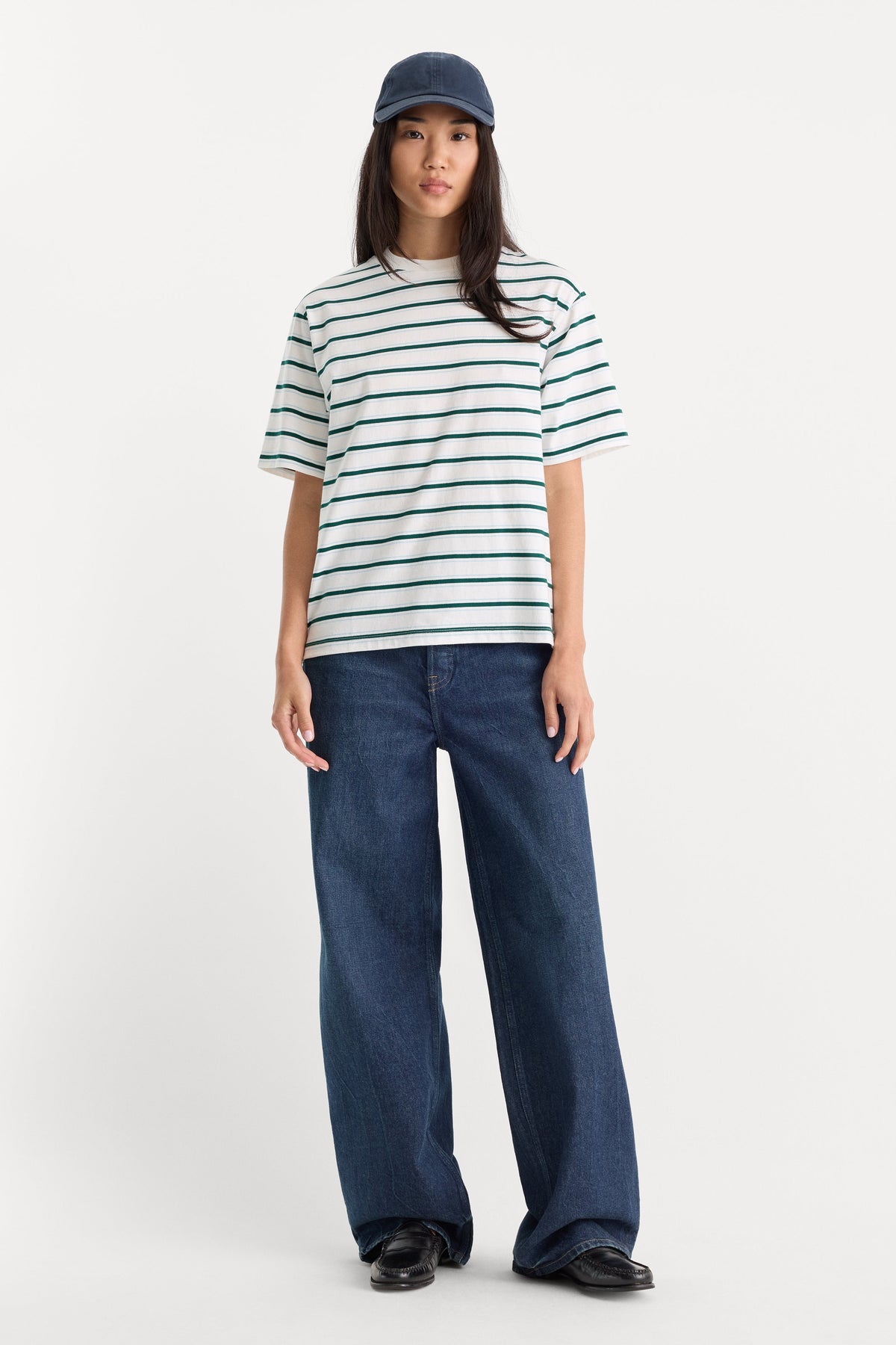 Luxury THE BODEGA TEE FOREST MULTI STRIPE
