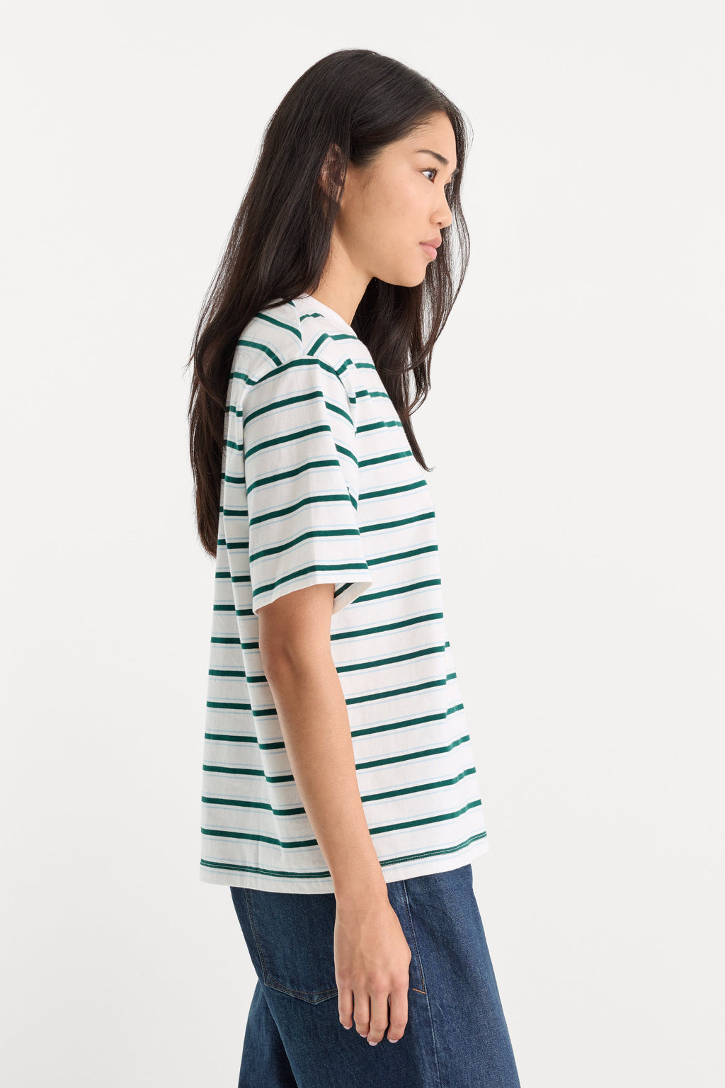 Luxury THE BODEGA TEE FOREST MULTI STRIPE