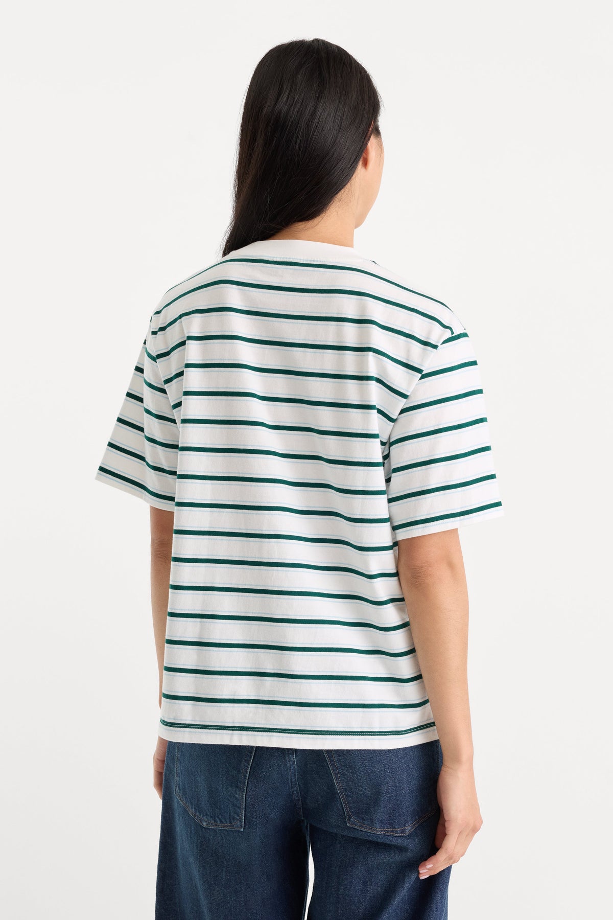 Luxury THE BODEGA TEE FOREST MULTI STRIPE