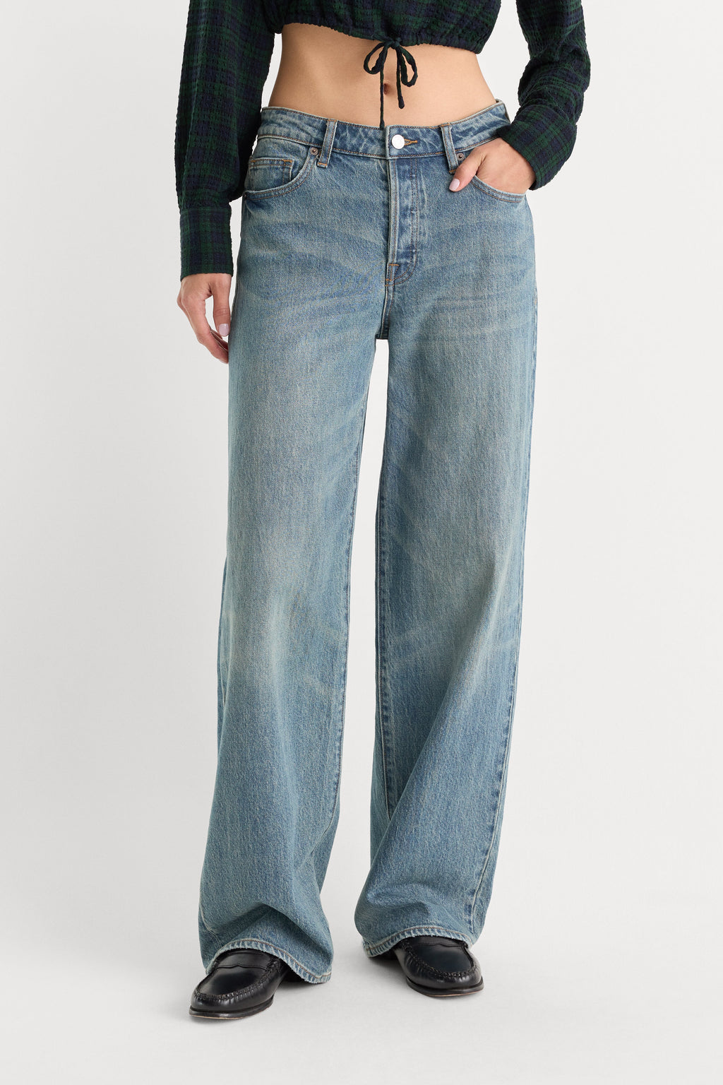 Luxury VINTAGE WIDE JEANS OAK