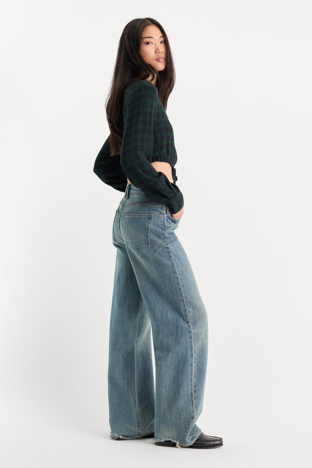 Luxury VINTAGE WIDE JEANS OAK
