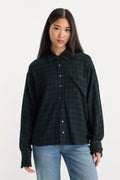 Luxury THE CRINKLE EASY SHIRT FOREST PLAID