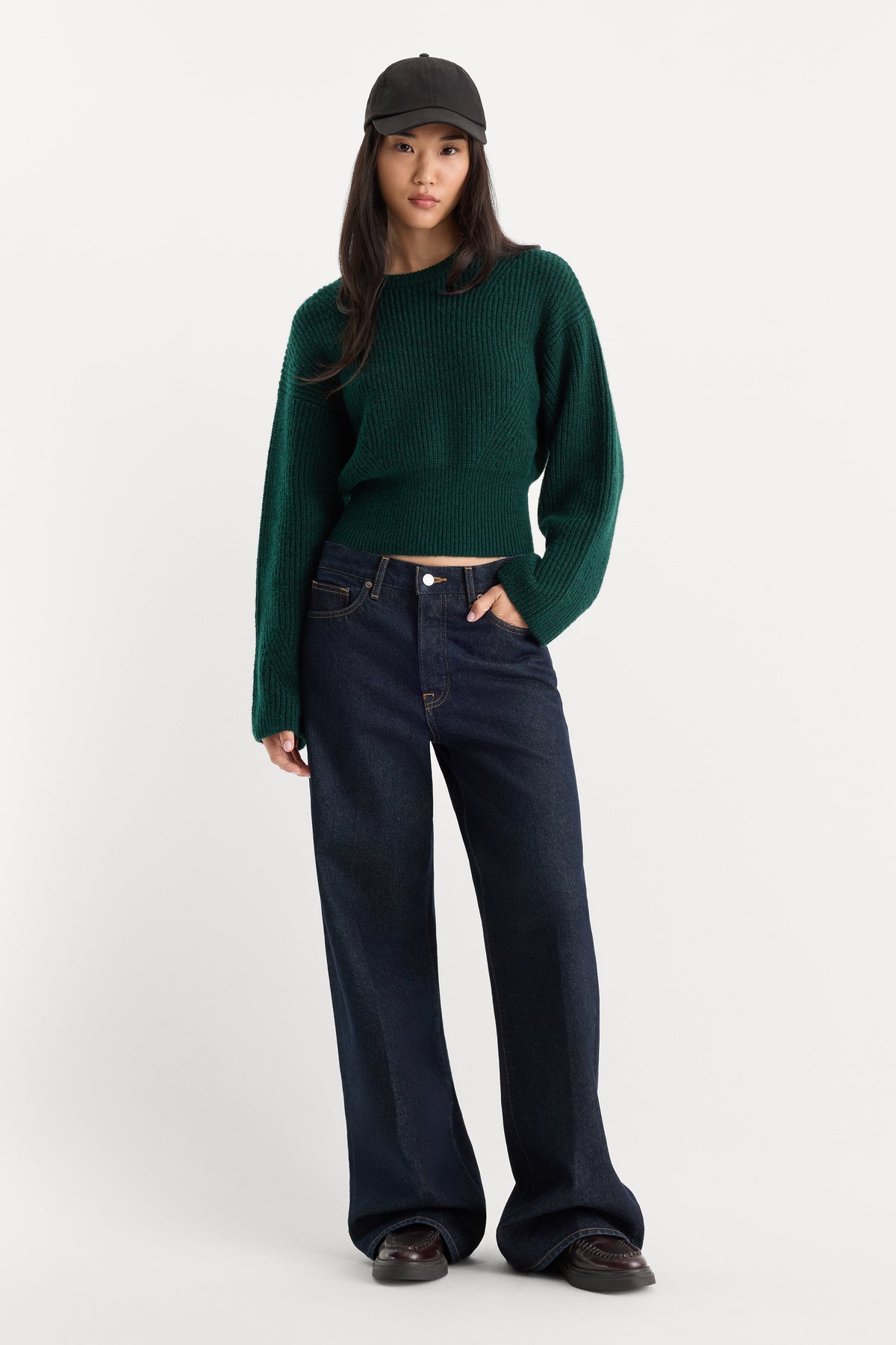 Luxury THE CHUNKY KNIT SWEATER FOREST GREEN