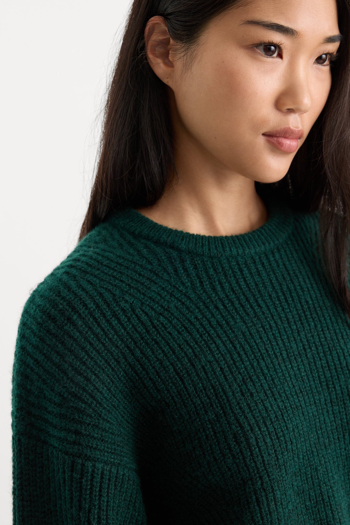 Luxury THE CHUNKY KNIT SWEATER FOREST GREEN