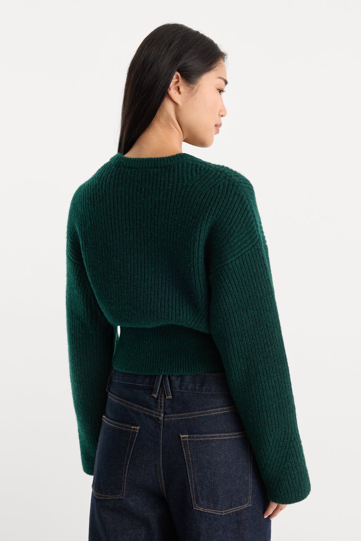 Luxury THE CHUNKY KNIT SWEATER FOREST GREEN