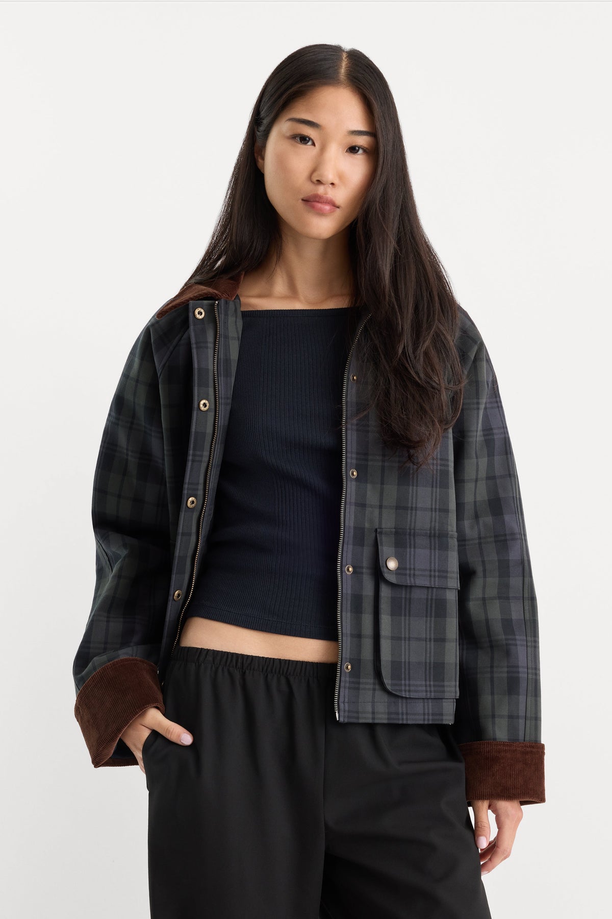 Luxury THE HERITAGE JACKET NAVY AND GREEN PLAID
