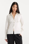 Luxury THE SATIN FEMME SHIRT CHALK