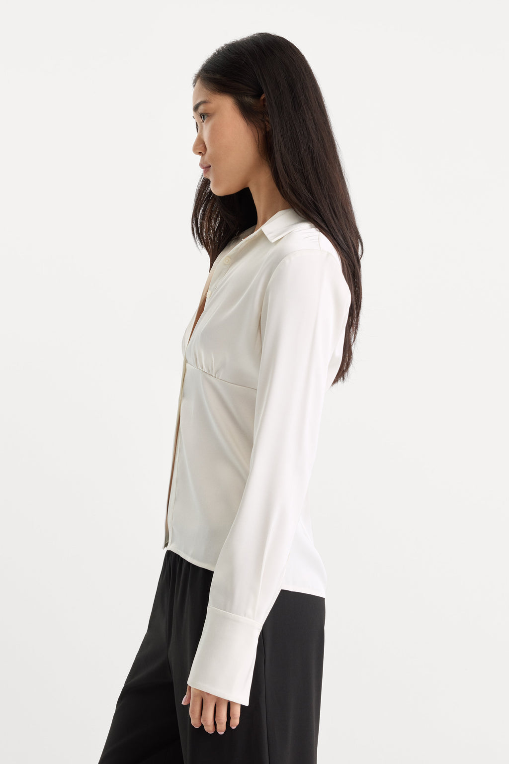 Luxury THE SATIN FEMME SHIRT CHALK