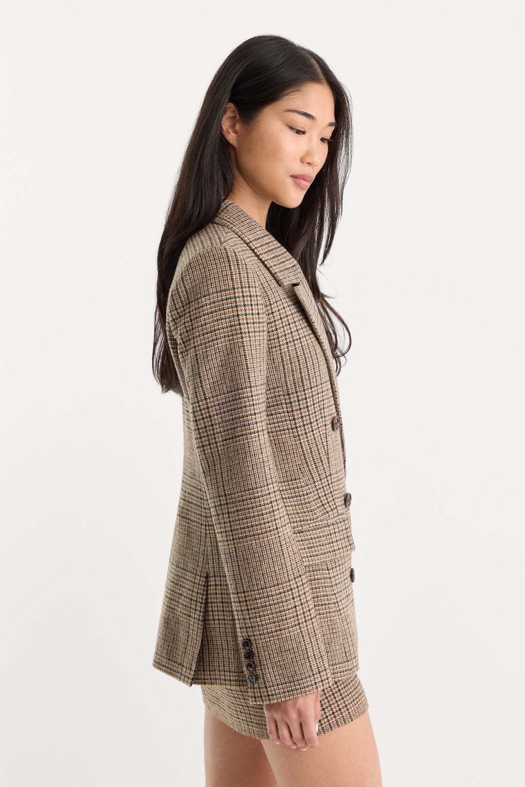 Luxury THE DOUBLE BREASTED BLAZER BROWN PLAID