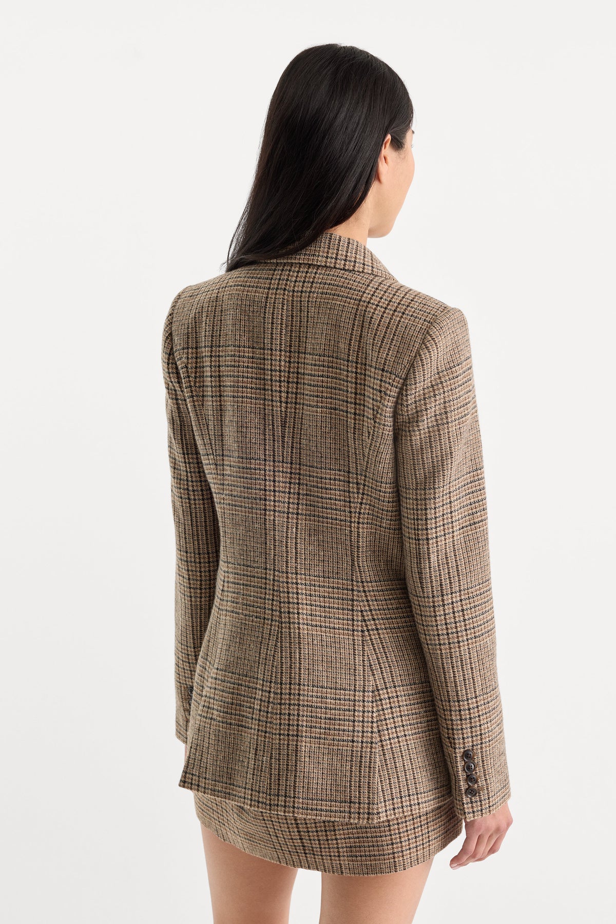 Luxury THE DOUBLE BREASTED BLAZER BROWN PLAID