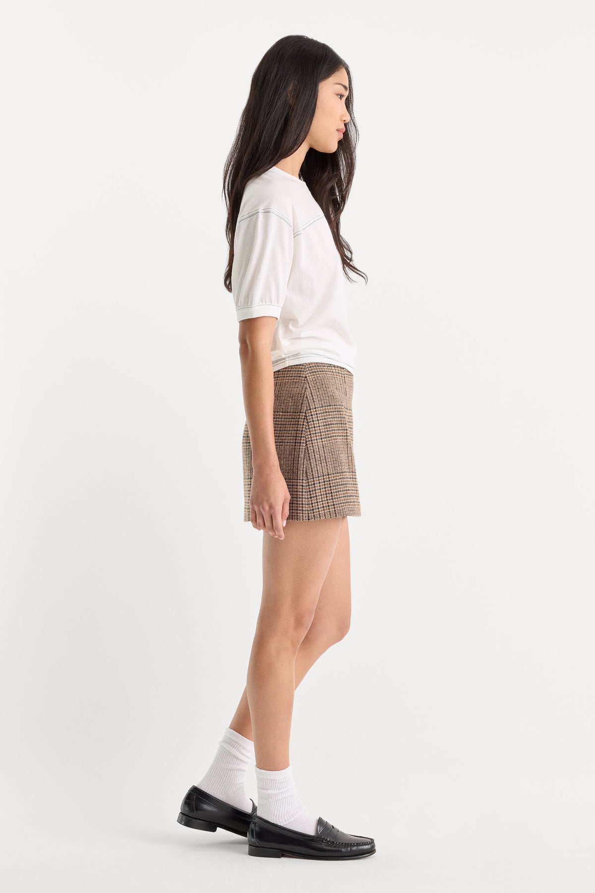 Luxury THE WOOL MINI SKIRT BROWN PLAID