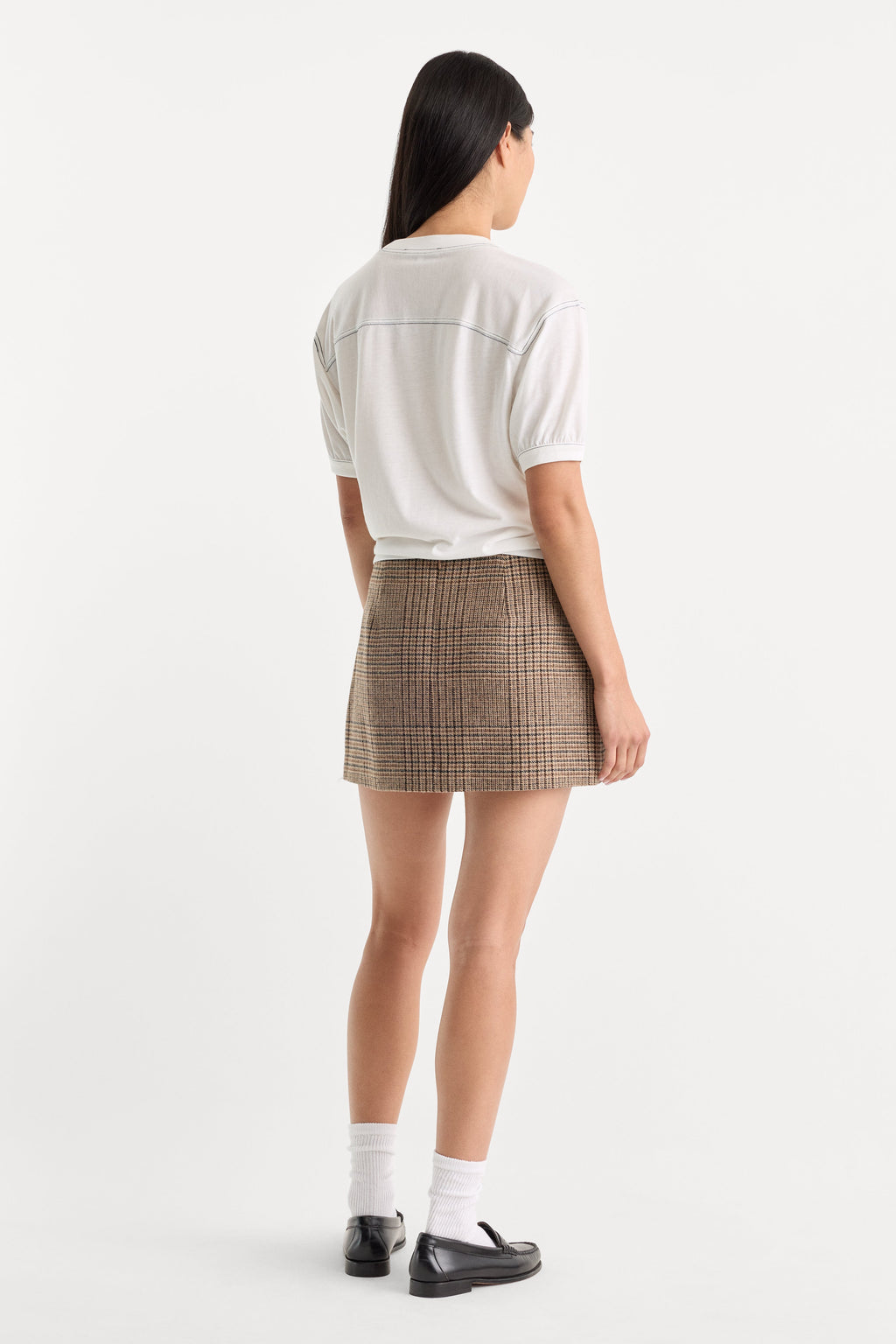 Luxury THE WOOL MINI SKIRT BROWN PLAID