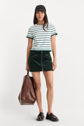 Luxury THE CORD MINI SKIRT FOREST GREEN
