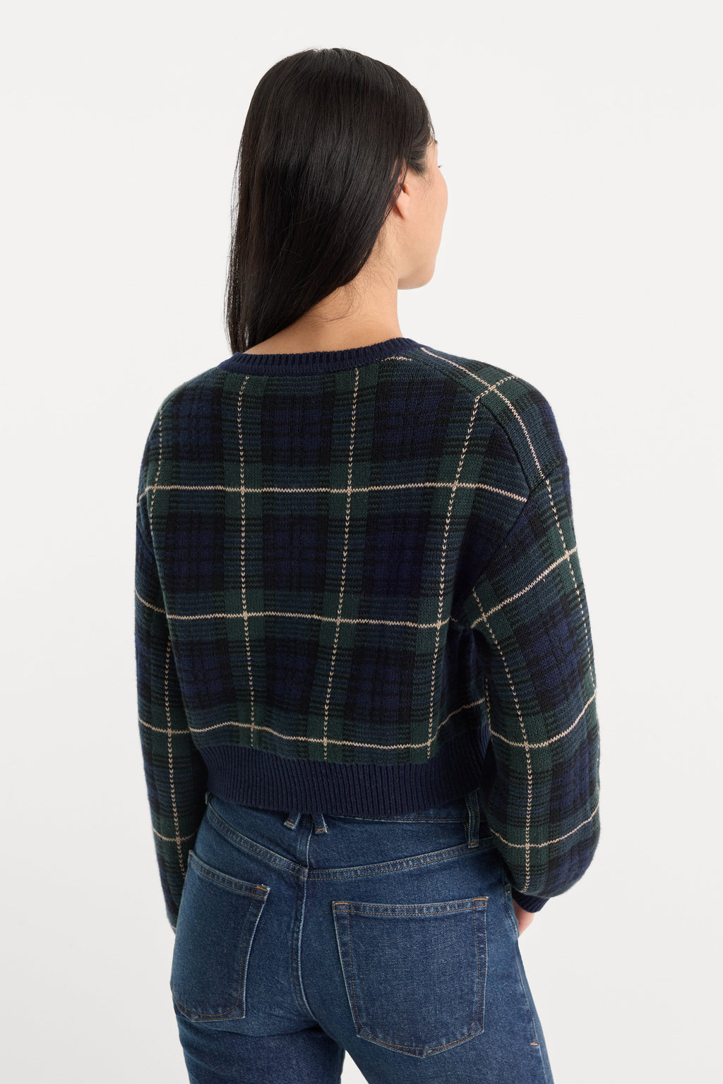Luxury THE JACQUARD CARDIGAN FOREST PLAID