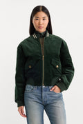 Luxury THE CORD VARSITY JACKET FOREST GREEN