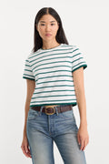 Luxury THE LAYERED TEE FOREST MULTI STRIPE