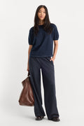 Luxury THE PINSTRIPE PULL ON TROUSER NAVY PINSTRIPE