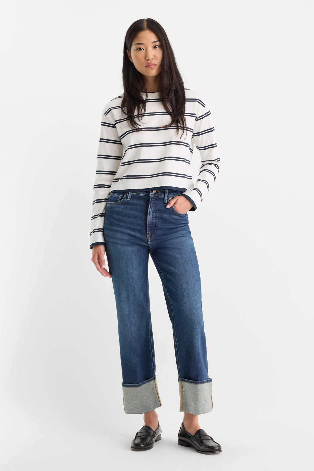 Luxury GOOD TRUE STRAIGHT JEANS INDIGO1230