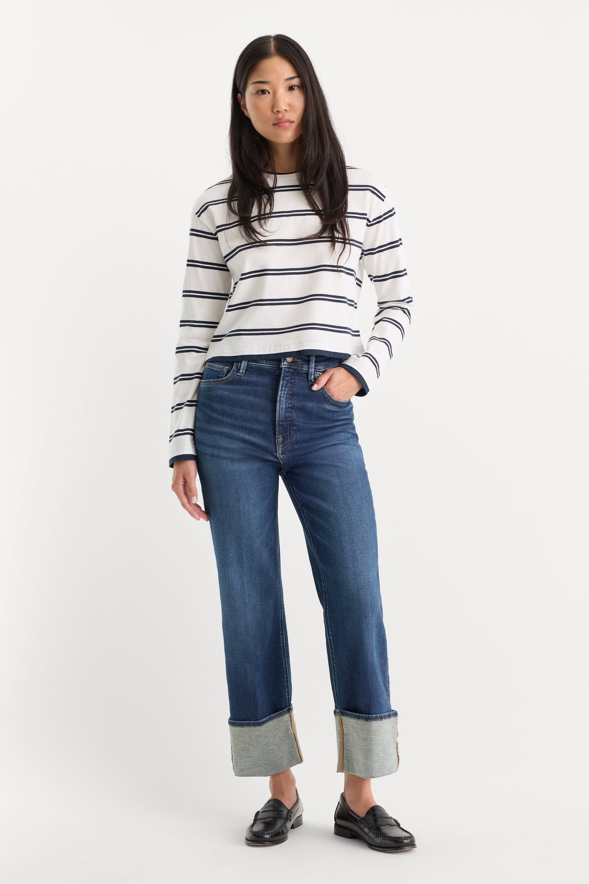 Luxury GOOD TRUE STRAIGHT JEANS INDIGO1230