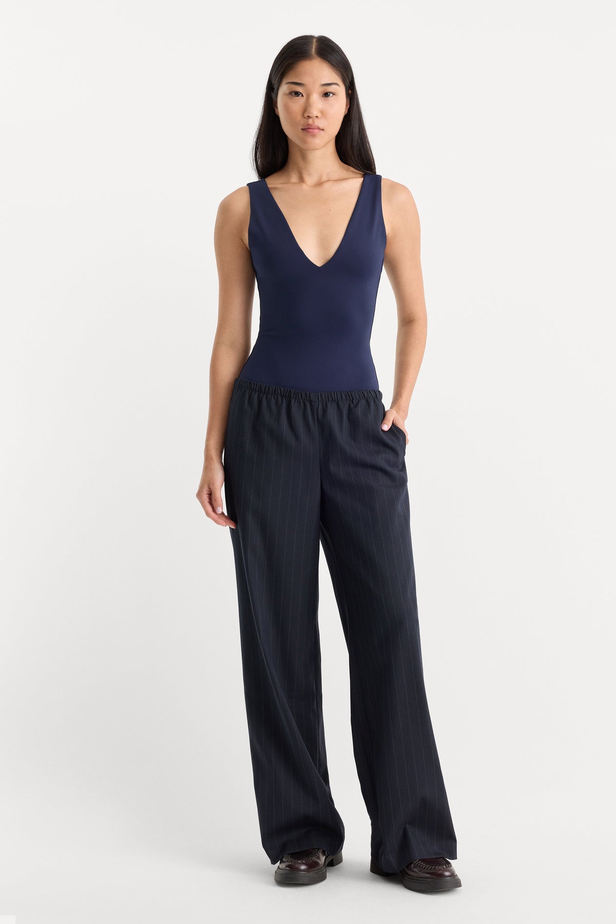 Luxury THE SCULPTING DEEP V BODYSUIT HORIZON INK