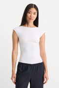 Luxury THE OPEN BACK BODYSUIT WHITE001