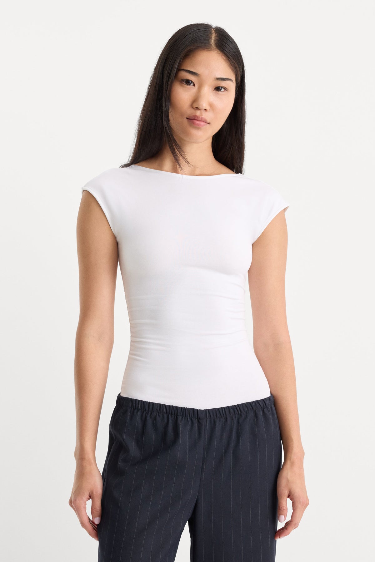 Luxury THE OPEN BACK BODYSUIT WHITE001