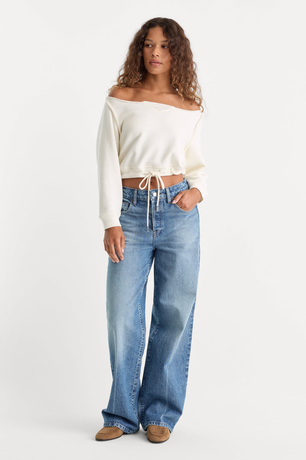 Luxury THE FRENCH TERRY TIE SWEATSHIRT CHALK